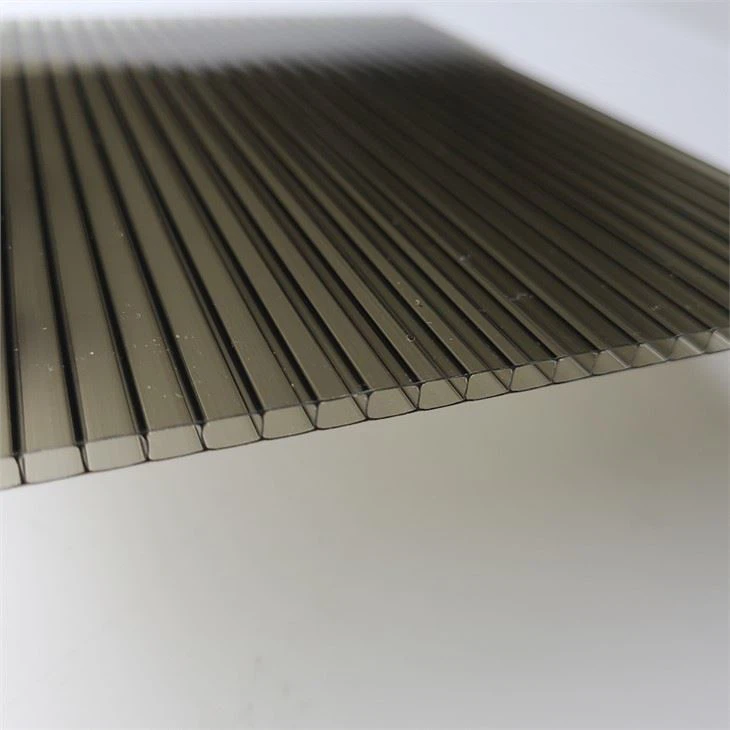 Taflen Polycarbonad Twin Wall Lliw 6mm